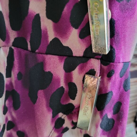 Calvin Klein Cheetah  print dress Woman's 2P Pre-owned - Picture 7 of 8